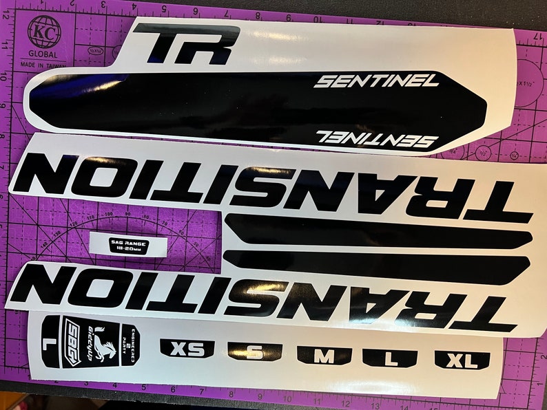 Custom 2019 Transition Sentinel Alloy Frame Decal Set - Etsy
