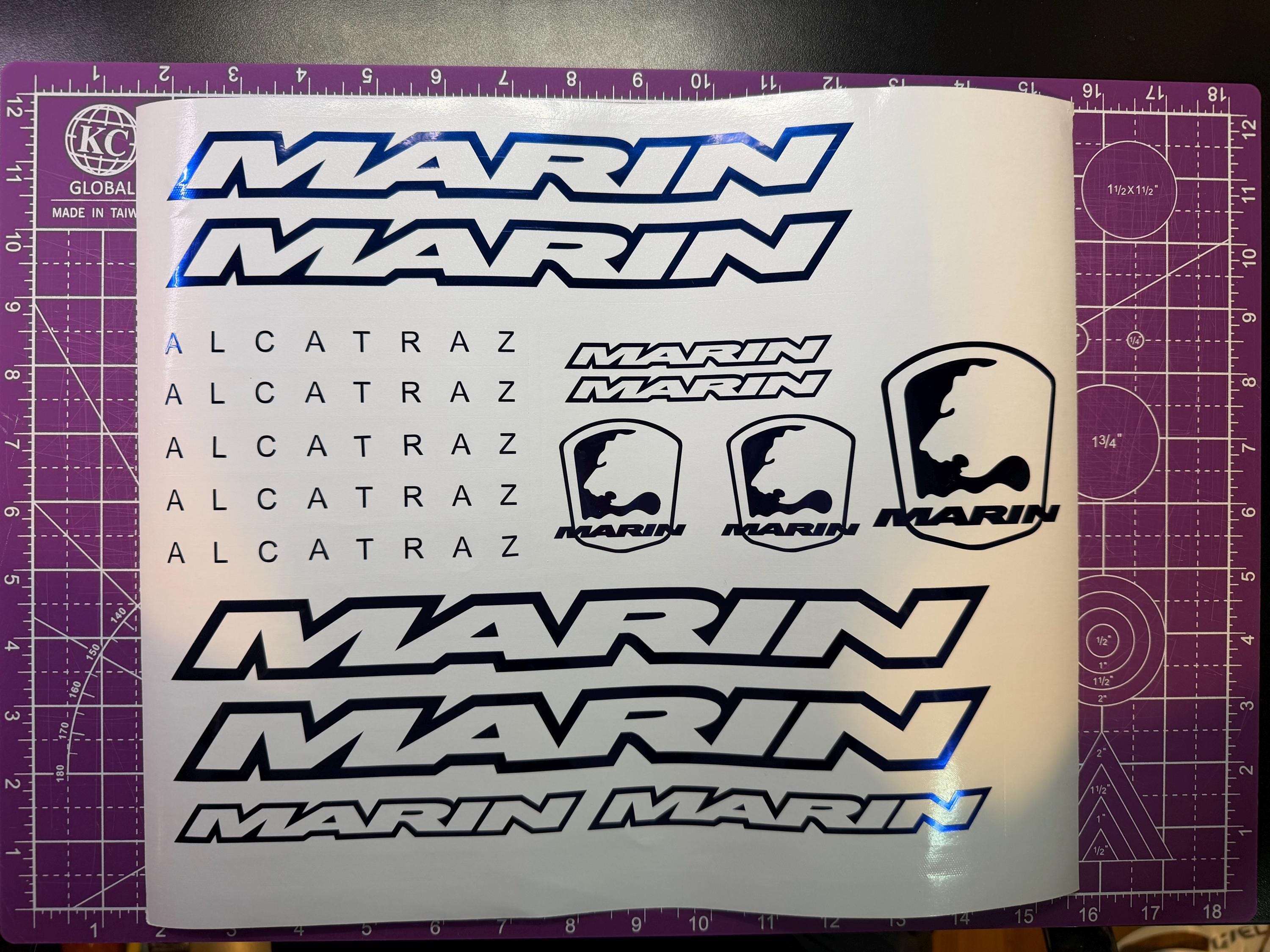 Marin Alcatraz Frame Decal Set - Etsy