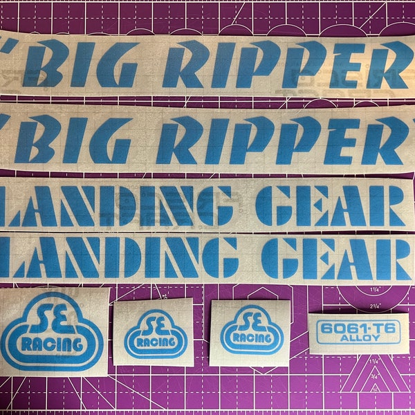 29" Big Ripper Frame Decal Set