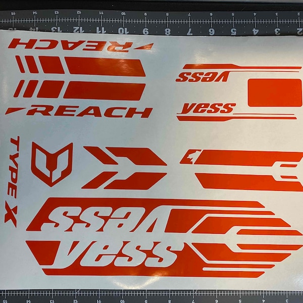 Custom YESS Type X Frame Decal Set