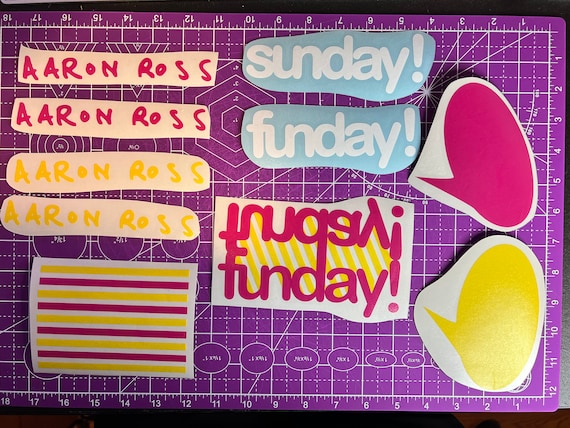Custom Aaron Ross Sunday Funday Frame Decal Set Etsy UK