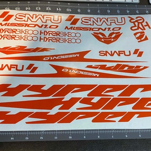 Conjunto de calcomanías de marco personalizadas Hyper Mission 1.0