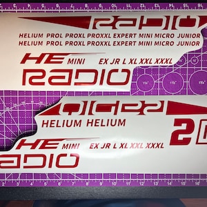 Juego de calcomanías de marco de radio helio