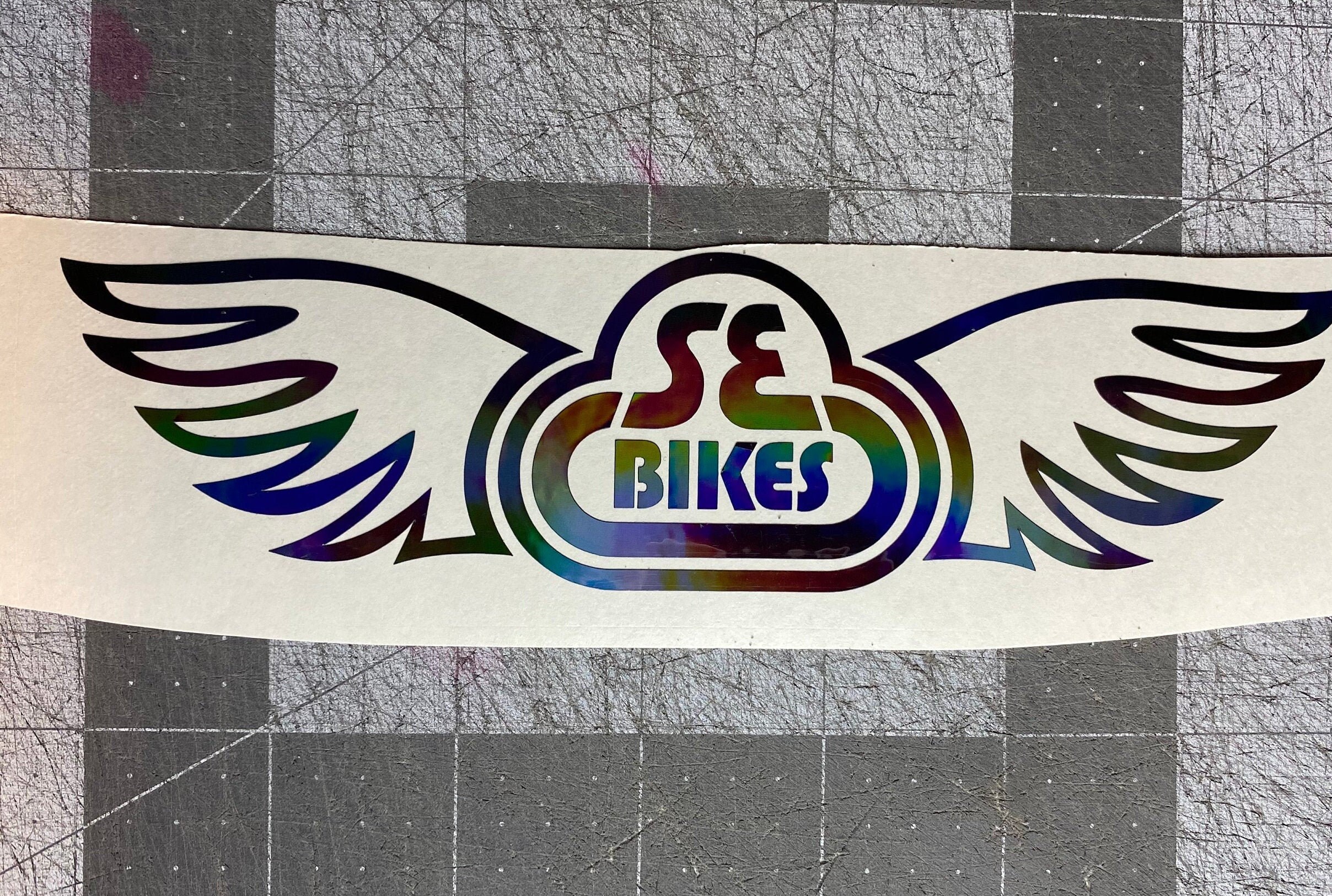 Winged Biker Skull With Electric Blue Flames Vinyl Decal – Car, Bike, Van Sticker By Sticker Licker
