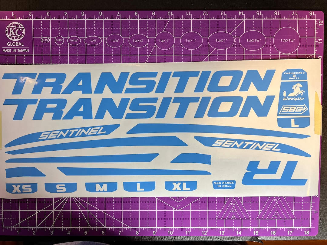 Custom 2019-2020 Transition Sentinel Carbon Frame Decal Set - Etsy