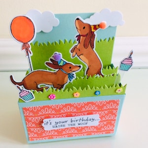 Dachshund Pop up Birthday Card