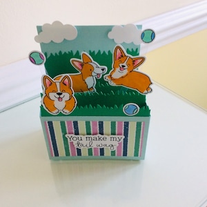 Pop Up Corgi Birthday Card