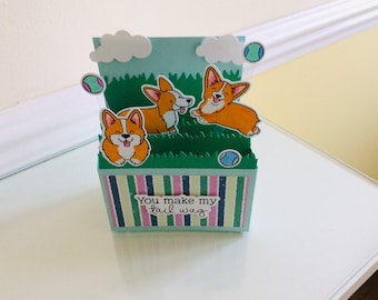 Pop Up Corgi Birthday Card