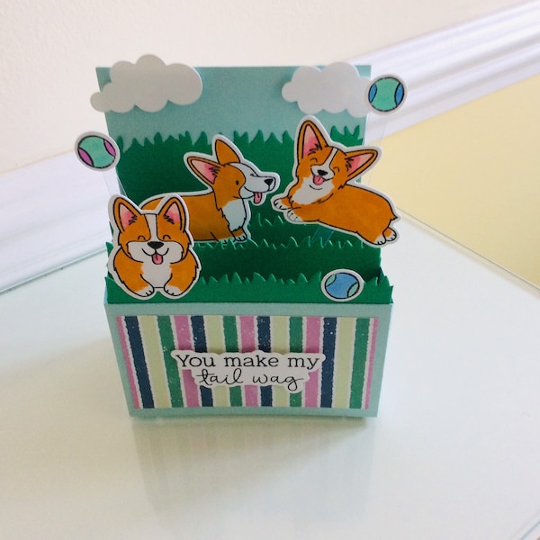 Pop Up Corgi Birthday Card