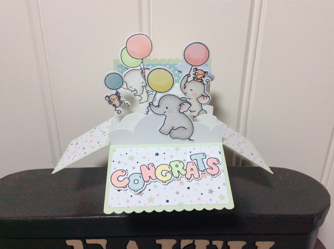 New Baby Pop up Card Personalised Etsy