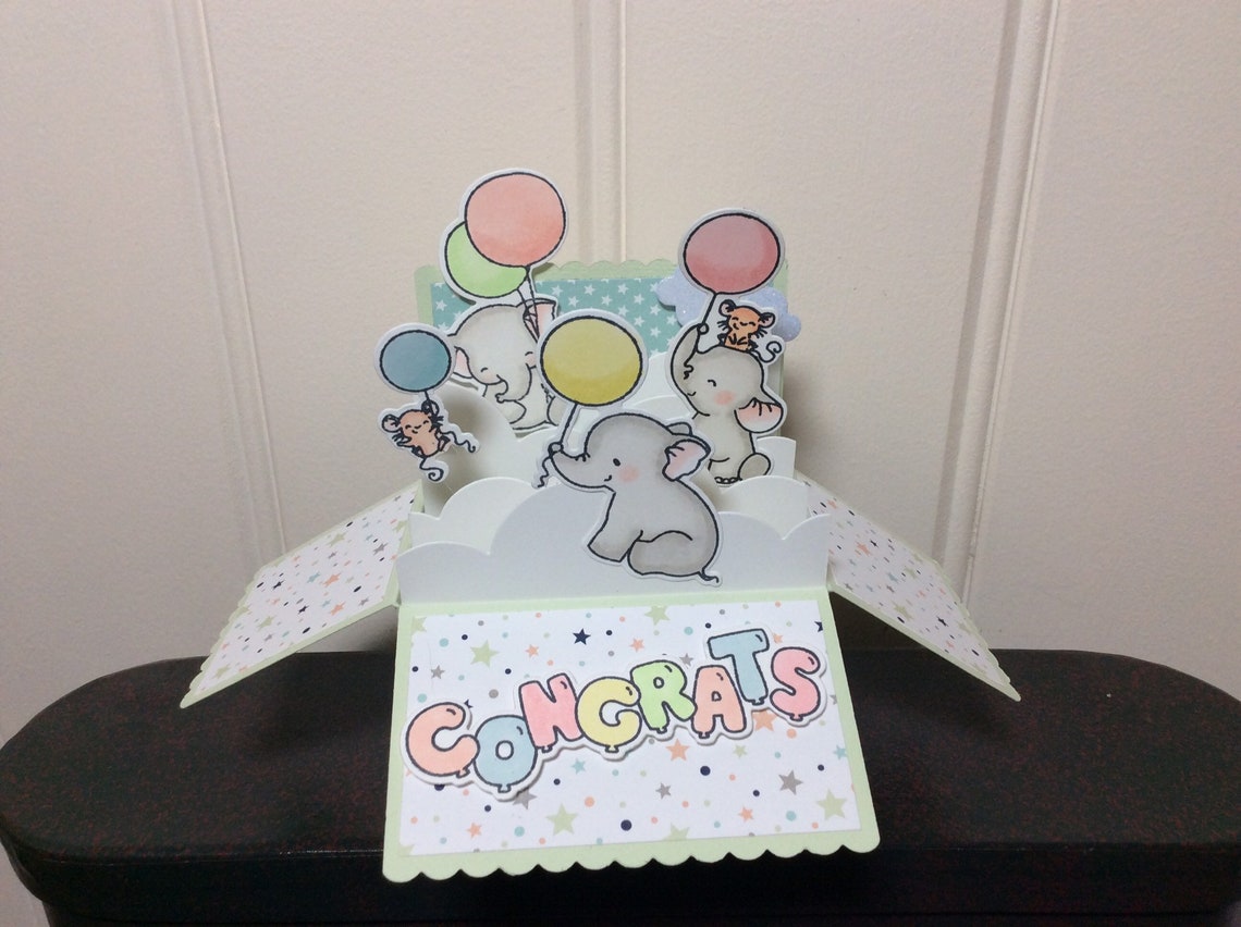 New Baby Pop up Card Personalised Etsy