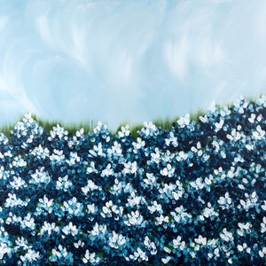 Bluebonnet Field I Art Print, Two Sizes Available