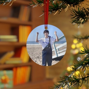 BTS Jin Super Tuna | Christmas Holiday Metal Ornaments