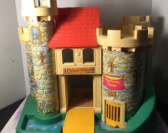 Vintage 1960/'s 70/'s Used Fisher Price Little People Yellow Bed Vintage Little People Castle Accessory lot 2