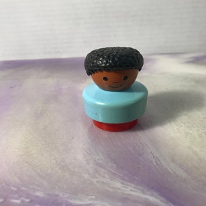Vintage 1990s Fisher Price Little People Chubby Figure - Man with Black Hair , 90&#39;s Little People Figure!