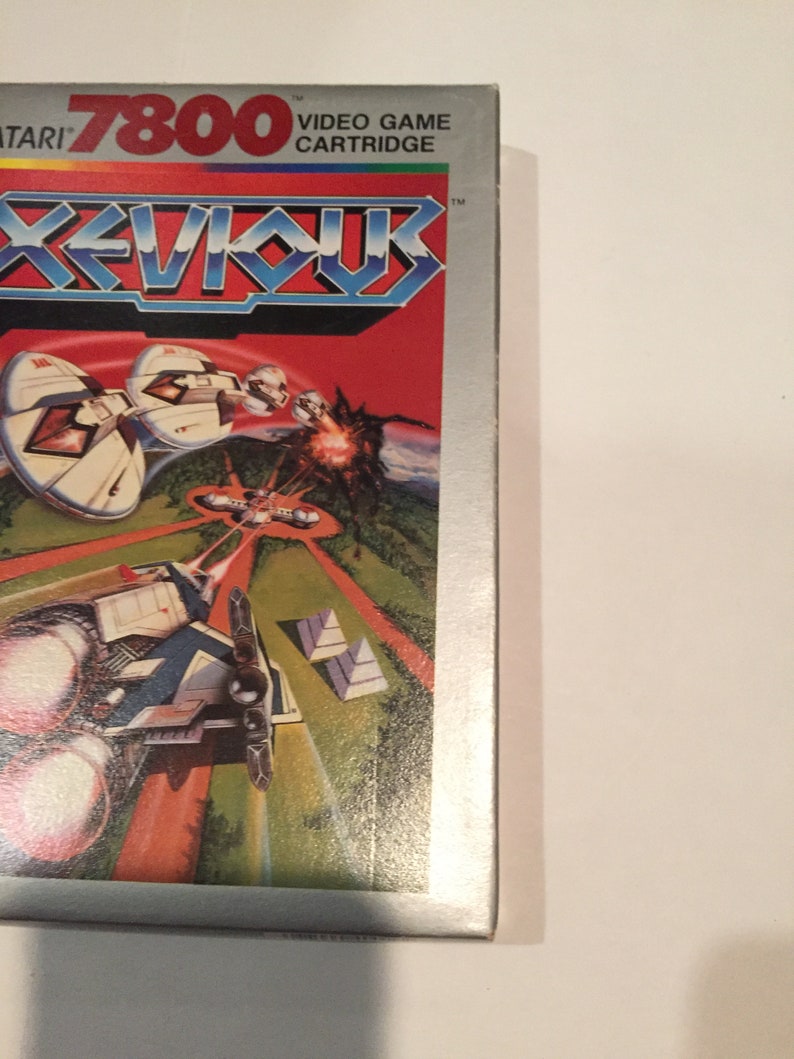 Complete in Original Box Rare Vintage Video Game Collectible Vintage 1980s Atari 7800 Video Game System XEVIOUS