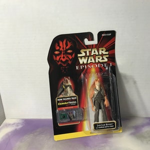 Vintage 1998 Episode 1 Star Wars Vintage Hasbro Comm-TECH Jar Jar Binks - Star Wars Brand New in Box Figure