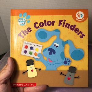 Vintage BLUES CLUES Hardcover Kids Book - The Color Finders - Rare Nick Jr Nostalgia Awesome Shape