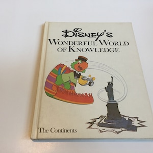 Vintage Walt Disney&#39;s The Wonderful World of Knowledge Hardcover &quot;The Continents&quot; - Rare Vintage Disney Nostalgia