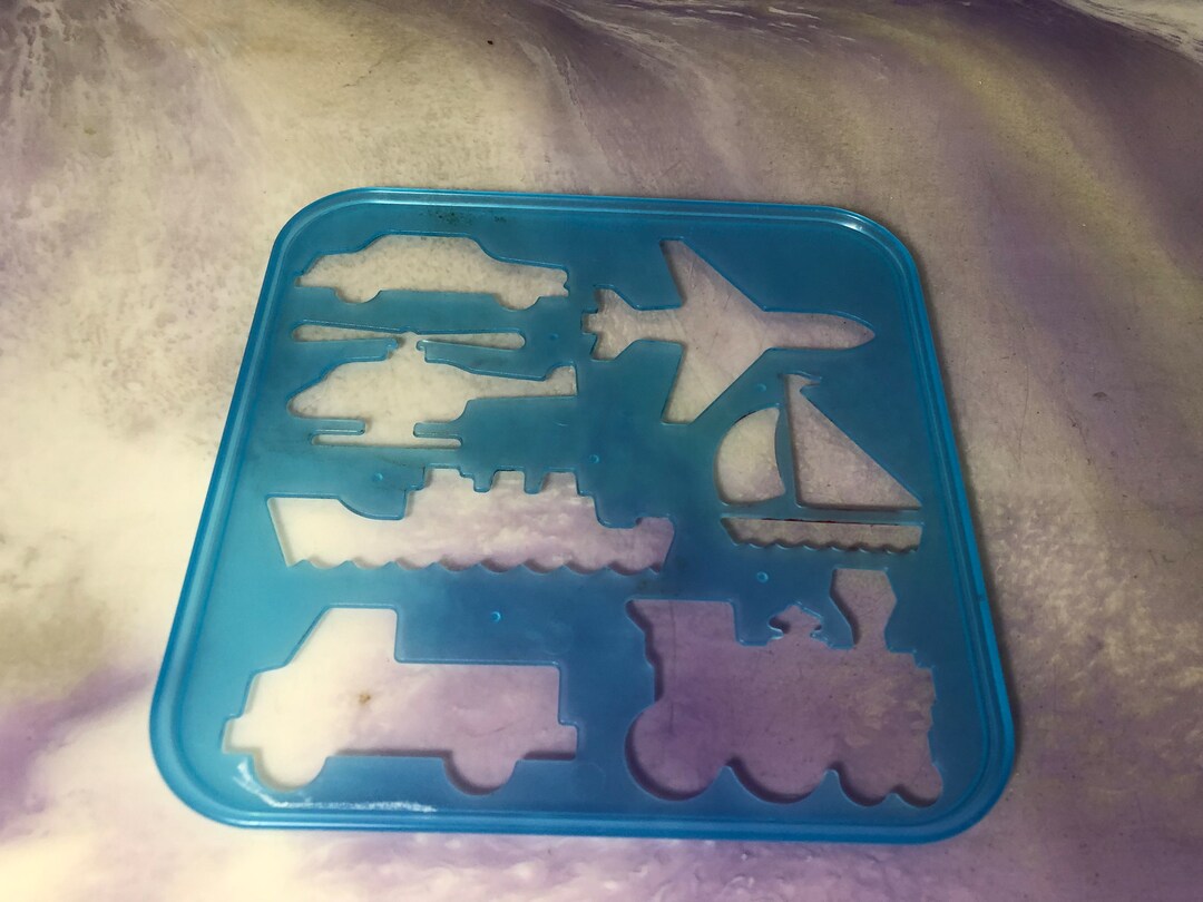 Vintage Tupperware Toys Stencil Vehicle Themed Rare Etsy