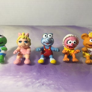 Vintage Rare Toys Sesame Street McDonalds Muppet Babies Figure / Cake Topper Lot Including Rare Canadian Exclusive Animal Figure!