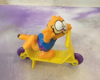Vintage 1980's Garfield PVC Figure Scooter Complete Nostalgia MCDONALD'S Vintage Happy Meal Toy Rare Nostalgia Lot 5