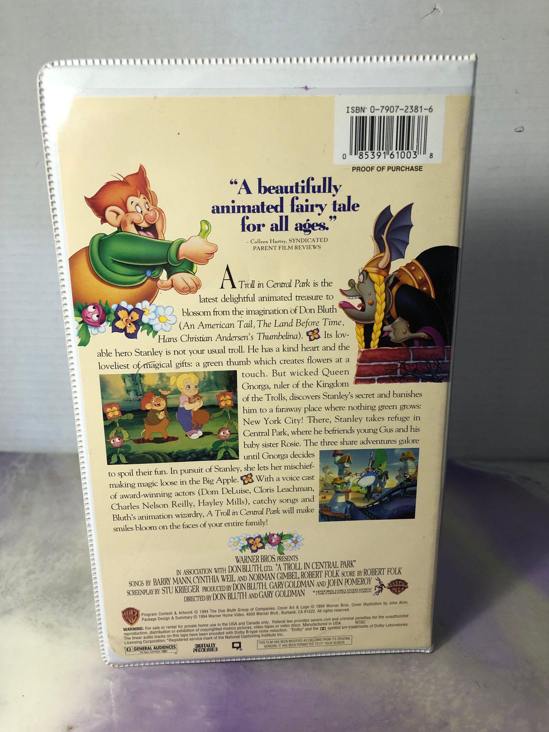 A Troll In Central Park 1994 Vhs Vintage A Troll in Central Park Vhs Tape 1990's Animated - Etsy