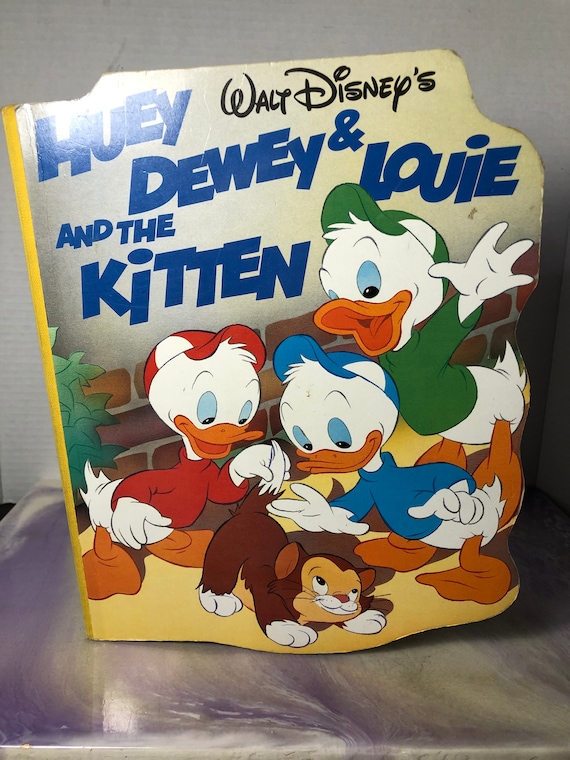 Vintage Disney's Ducktales - Huey, Dewie and Louie and the Kitten