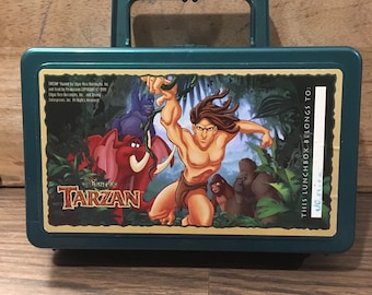 Vintage Disney Tarzan Themed Small Lunch Box - Rare Vintage Disney Nostalgia - Lunch Box only - Good Shape
