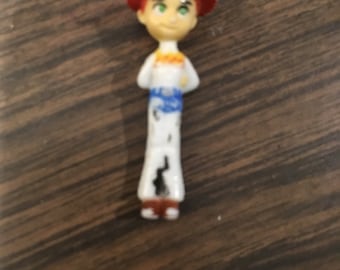 Vintage Disney Pixar Toy Story - figurka w stylu Polly Pocket - Jessie - rzadka figurka na tort Toy Story z lat 90., partia 3