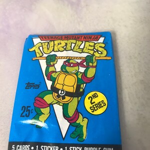 Vintage - GLOEDNIEUW - 1990 TMNT Series 2 - Teenage Mutant Ninja Turtles Trading Cards Pack - Awesome 80s / 90s Nostalgia!