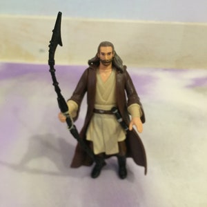 1998 The Phantom Menace Star Wars Vintage Hasbro Swimming OPEE Qui-Gon Jinn Complete - Episódio 1 Star Wars Loose Figure