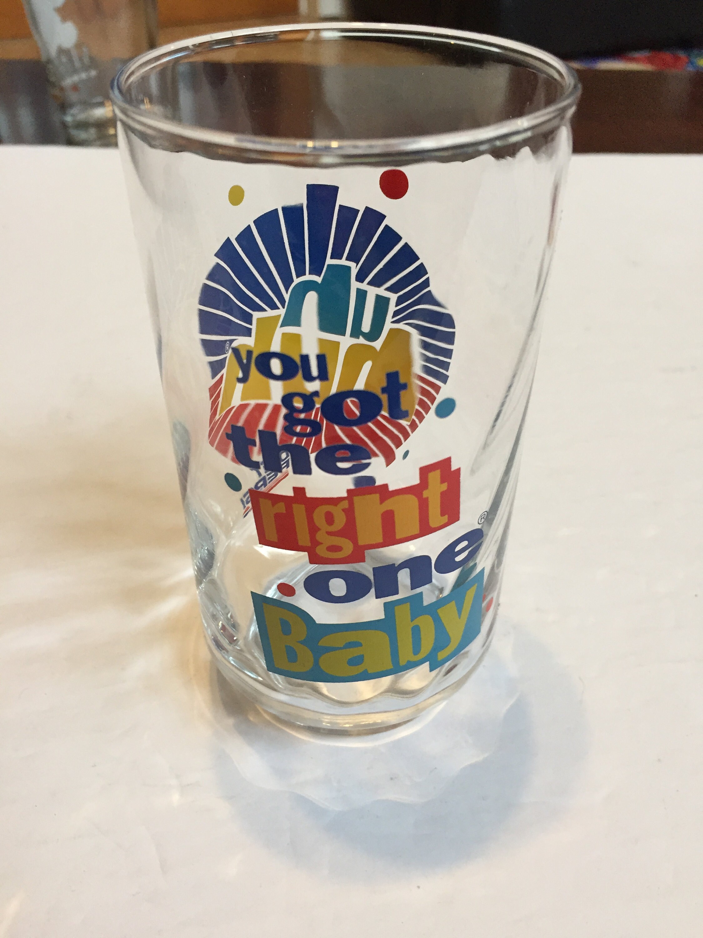 Ray Charles You Got the Right One Baby Uh Huh Vintage Diet Pepsi Glass Cup 
