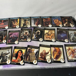 Vintage 1990s Advanced Dungeon and Dragons Card Game 20 Card Mixed Lot - 1992  TSR Trading Card Lot