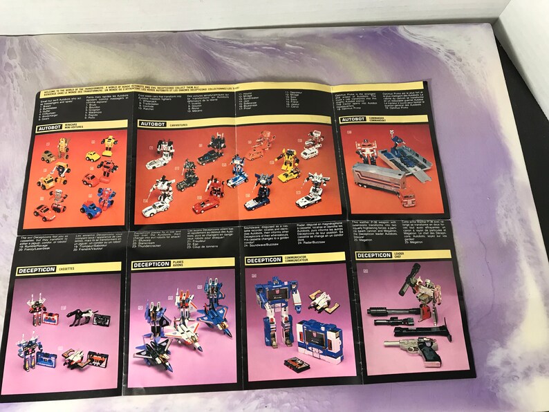 Transformers G1 Vintage Rare Original Autobot Checklist Insert Etsy