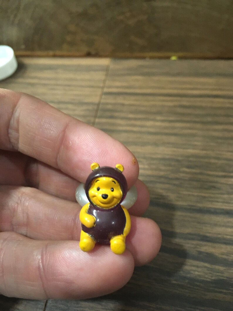 Super Cute Mini Winnie the Pooh Nostalgia Ring Lot 2 Vintage Winnie the Pooh Pooh Bear Themed Ring