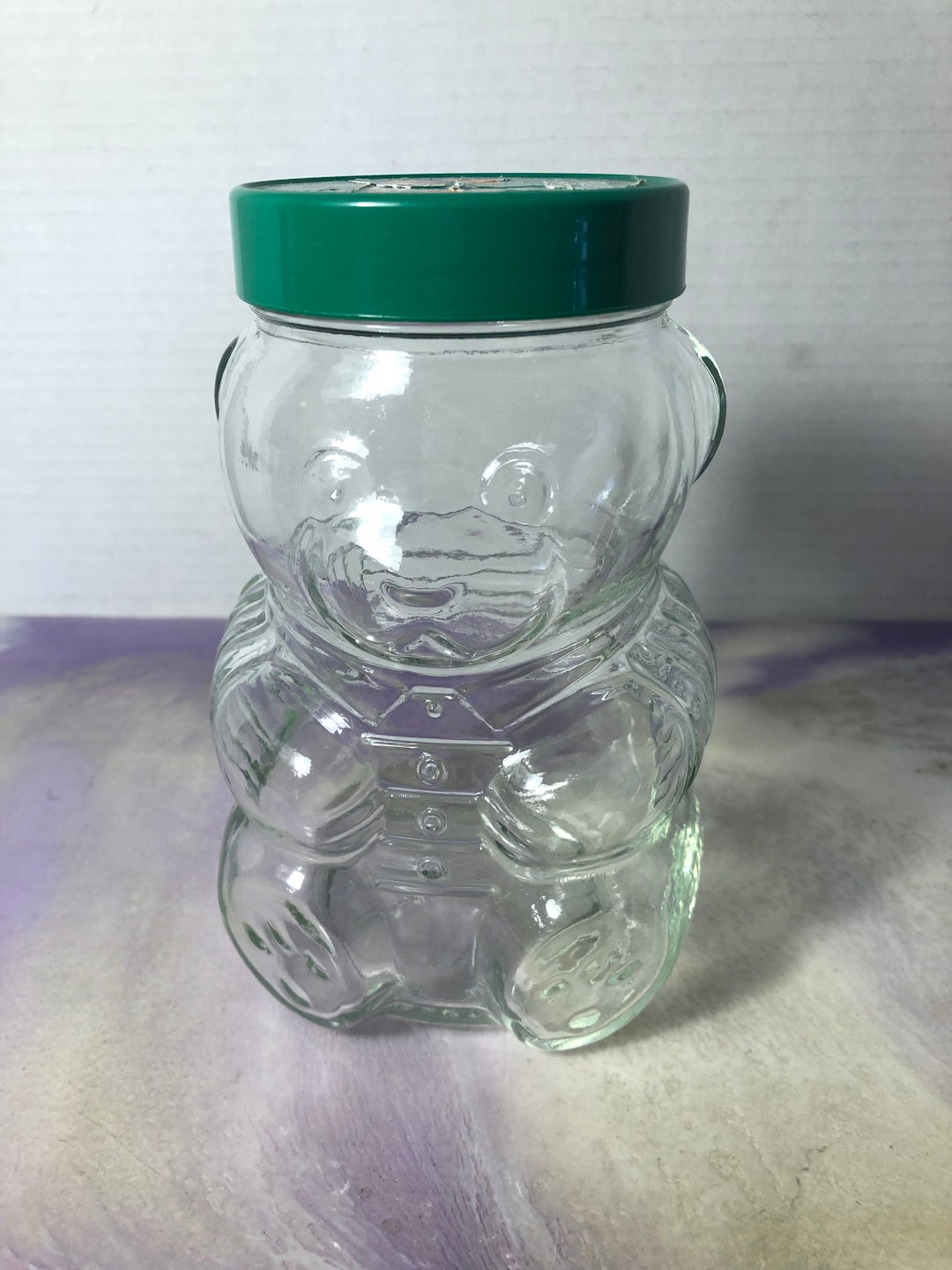 Vintage Kraft Peanut Butter Bear Glass Jar Vintage 1989 Etsy