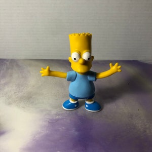 Vintage Simpsons buigbaar Bart Simpson beeldje PVC figuur taarttopper - zeldzame vintage Simpsons Nostalgia