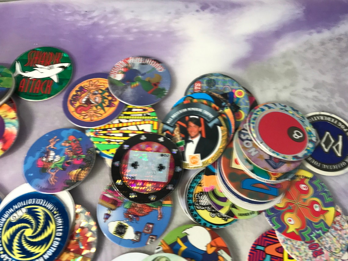 Lot of 50 Vintage Pogs with Slammers Vintage 90's Etsy
