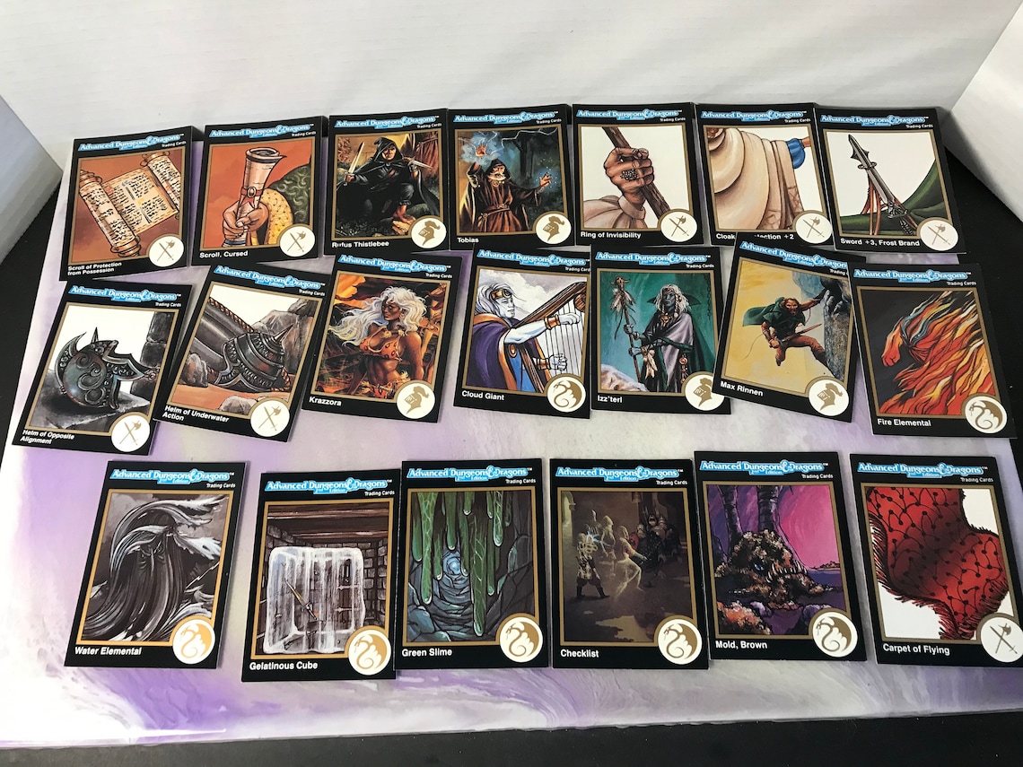 Vintage 1990s Advanced Dungeon and Dragons Card Game 20 Card Etsy
