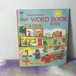 Jahrgang Golden Book Richard Scarry - beste Wort Buch überhaupt - Vintage Softcover Kinderbuch