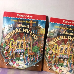Vintage Fisher Price Little People - About Where We Live - Time Life for Children - Complete with Activity Book - Awesome Kids Book