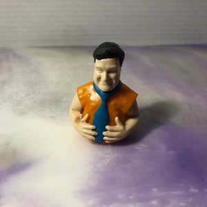 Vintage Flintstones PVC Figure Cake Topper - FRED FLINTSTONE Candy Holder - The Flintstones Cake Topper Toy