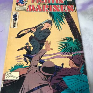 Vintage Charlton Comics Fightin Marines #124 -  (1970&#39;s)   Rare Vintage Comic Book