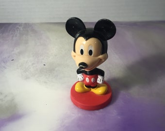 ヴィンテージ ディズニー ボブルヘッド ミッキーマウス フィギュア おもちゃ/ケーキトッパー - ミッキーマウス!