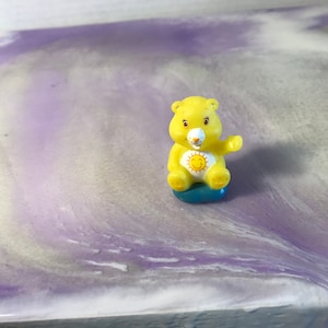 Vintage PVC Care Bears Figure Sunshine Bear Vintage Cake Topper! Used Played With Figure