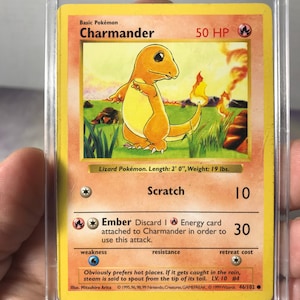 ヴィンテージ ポケモン トレーディング カード ゲーム ベース セット シャドウレス CHARMANDER - 46/102 - ポケモン カード レア ヴィンテージ ポケモン アクセサリー