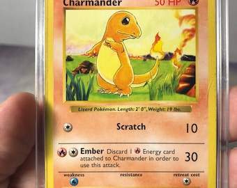 Vintage Pokemon Trading Card Game Base Set Shadowless CHARMANDER