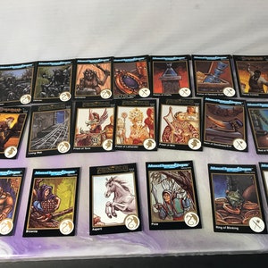 Vintage 1990s Advanced Dungeon and Dragons Card Game 20 Card Mixed Lot - 1992  TSR Trading Card Lot