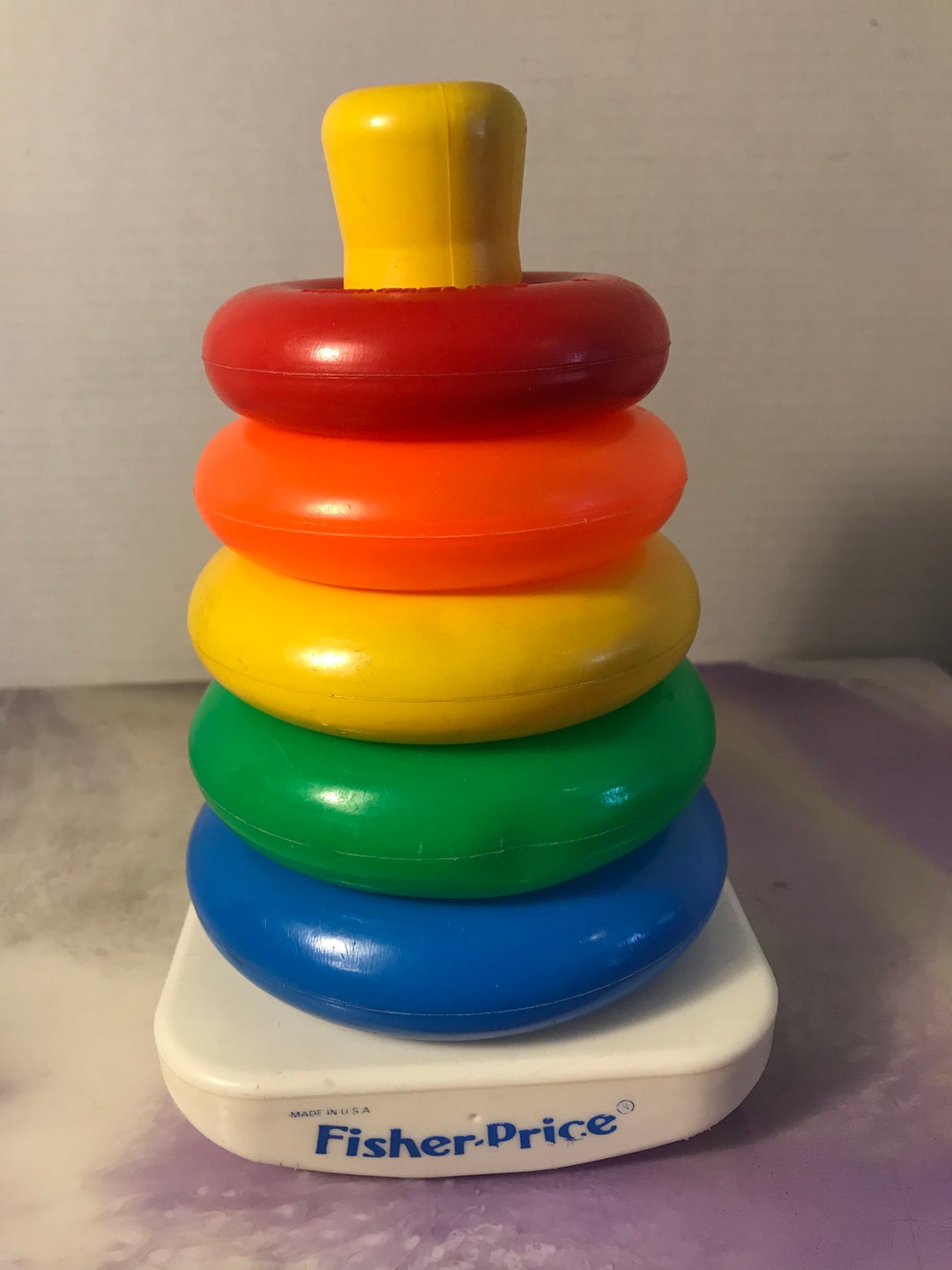 Vintage FISHER PRICE Rock A Stack 1050 Stacking Rings Toy USA Etsy
